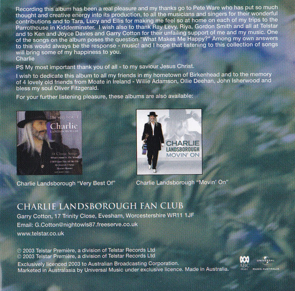 Charlie Landsborough : Smile (CD, Album)