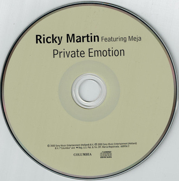 Ricky Martin Featuring Meja : Private Emotion (CD, Single)
