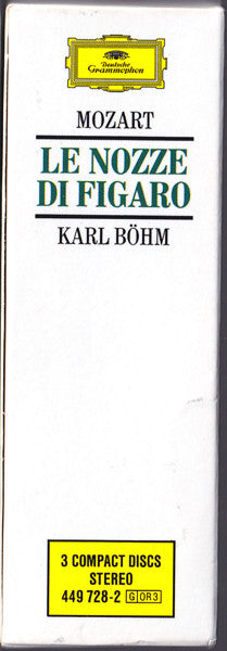 Wolfgang Amadeus Mozart - Hermann Prey, Edith Mathis, Gundula Janowitz, Dietrich Fischer-Dieskau, Tatiana Troyanos, Chor* und Orchester Der Deutschen Oper Berlin, Karl Böhm : Le Nozze Di Figaro (3xCD, Album, RE, RM, PMD + Box, Sli)