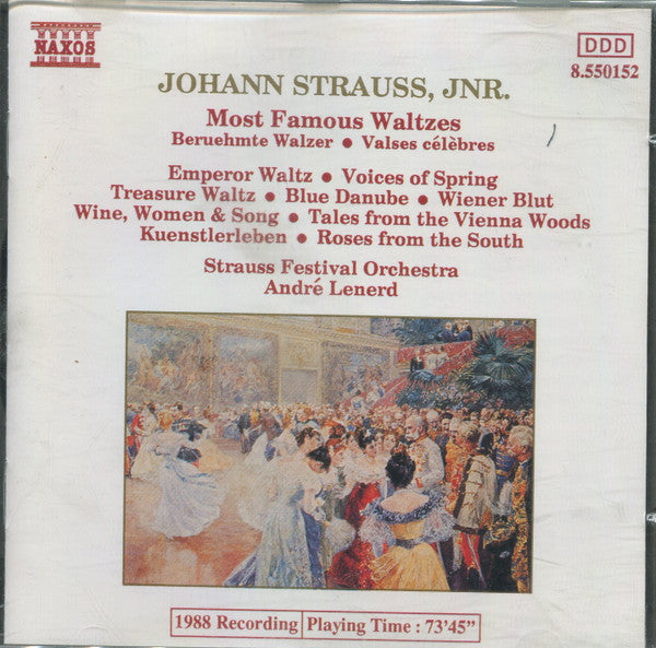 Johann Strauss Jr. - Ondrej Lenárd, Strauss Festival Orchestra : Most Famous Waltzes (CD, Comp, RE)