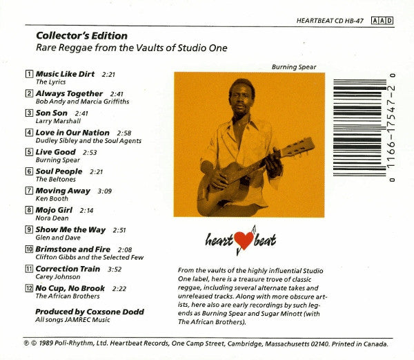 Various : Collector's Edition - Rare Reggae From The Vaults Of Studio One (CD, Comp)