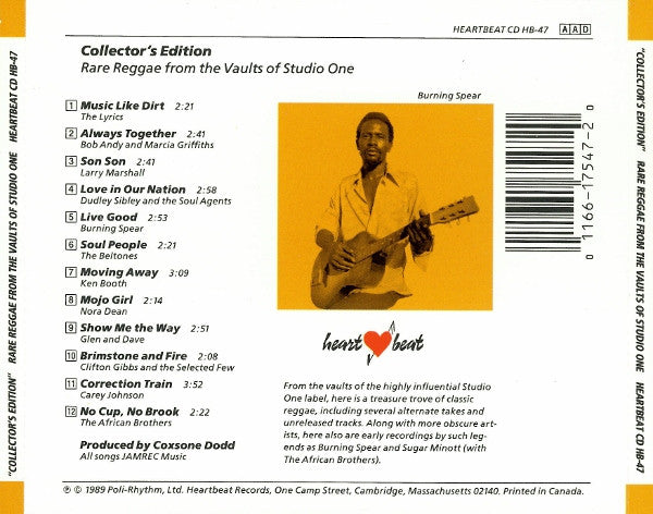 Various : Collector's Edition - Rare Reggae From The Vaults Of Studio One (CD, Comp)