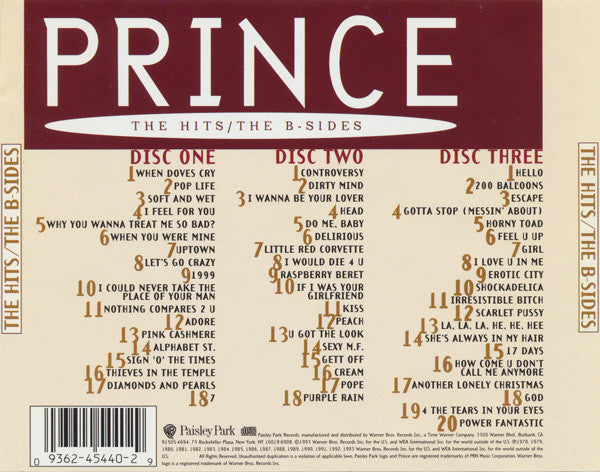 Prince : The Hits / The B-Sides (3xCD, Comp)