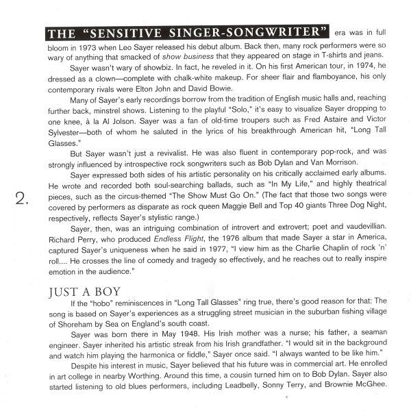 Leo Sayer : The Show Must Go On: The Anthology (2xCD, Comp)