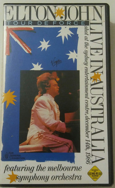 Elton John : Live In Australia (Featuring The Melbourne Symphony Orchestra) (VHS, PAL)