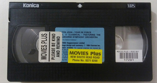Elton John : Live In Australia (Featuring The Melbourne Symphony Orchestra) (VHS, PAL)