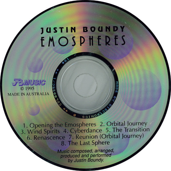 Justin Boundy : Emospheres (CD, Album)