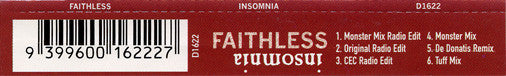 Faithless : Insomnia (CD, Single)
