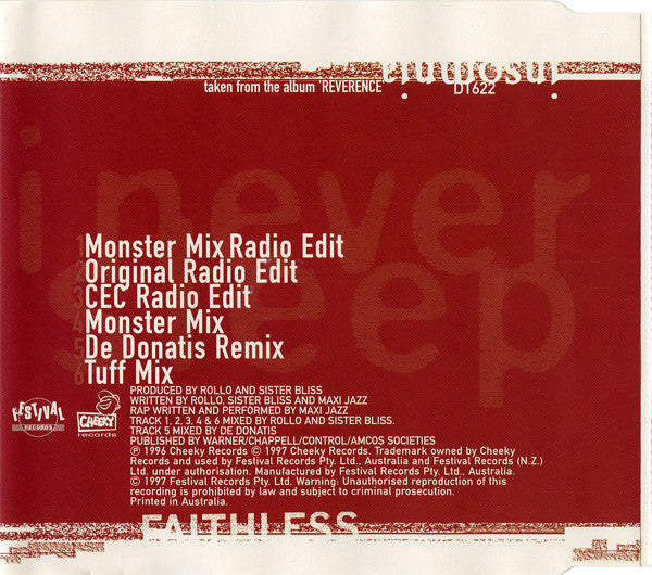 Faithless : Insomnia (CD, Single)