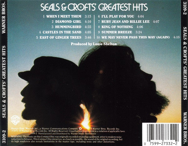 Seals & Crofts : Seals & Crofts' Greatest Hits (CD, Comp)