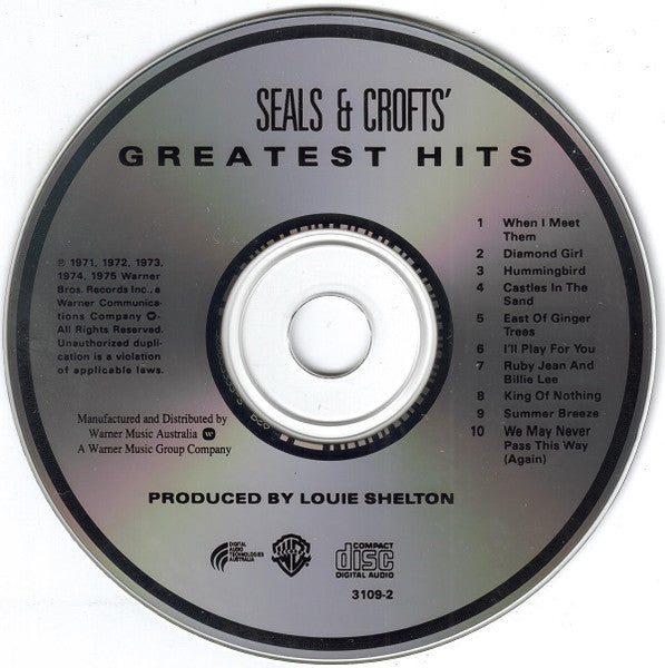 Seals & Crofts : Seals & Crofts' Greatest Hits (CD, Comp)