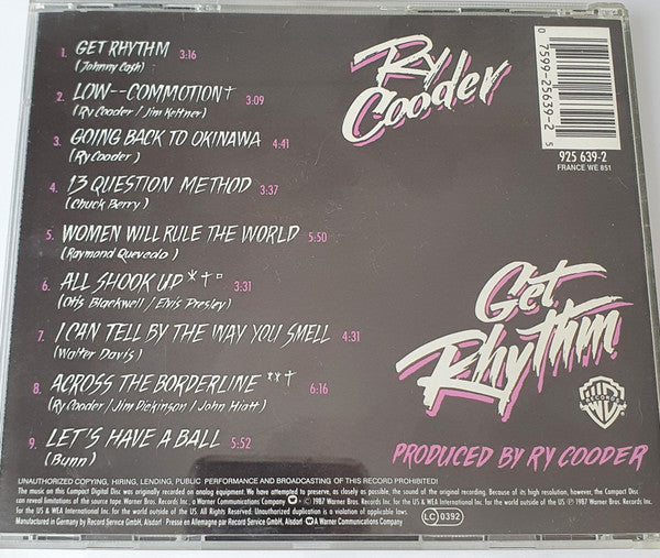 Ry Cooder : Get Rhythm (CD, Album)