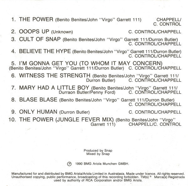 Snap! : World Power (CD, Album)