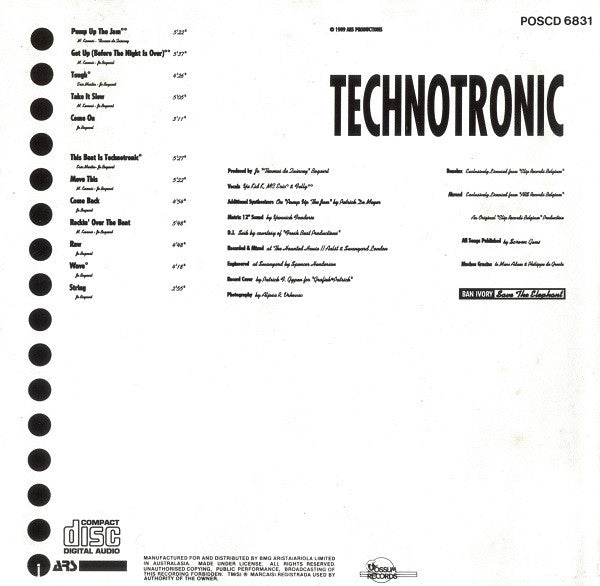 Technotronic : Pump Up The Jam (CD, Album)