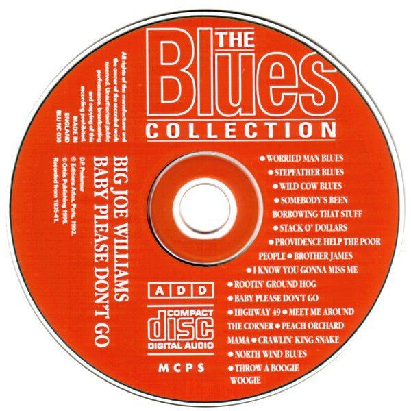 Big Joe Williams : Baby Please Don't Go (CD, Comp, RM)