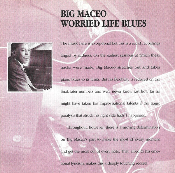 Big Maceo : Worried Life Blues (CD, Comp, RM)