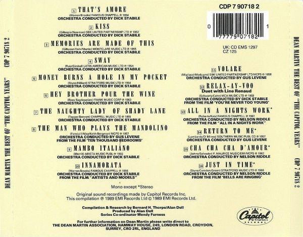 Dean Martin : The Best Of "The Capitol Years" (CD, Comp)