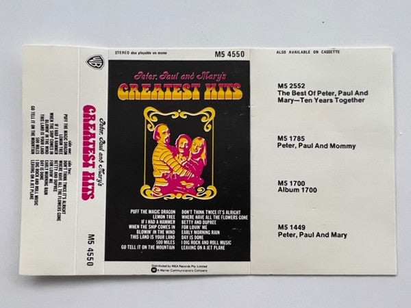 Peter, Paul & Mary : Peter, Paul And Mary's Greatest Hits (Cass, Comp)