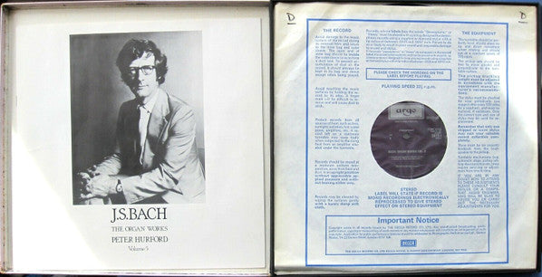 Johann Sebastian Bach, Peter Hurford : The Organ Works Volume 5 (3xLP, Album + Box)
