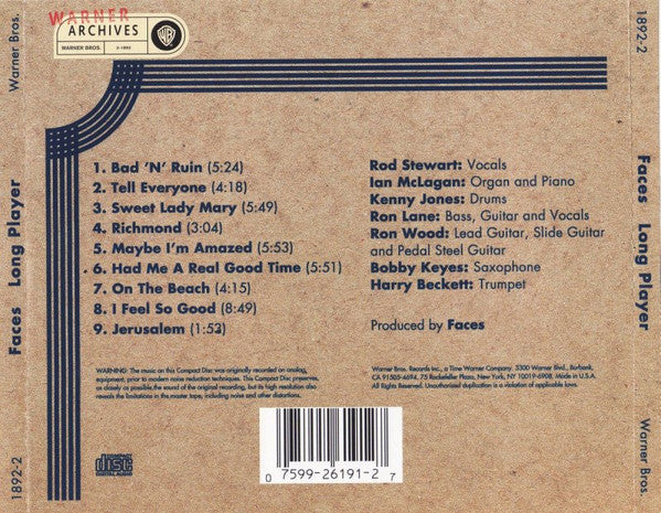 Faces (3) : Long Player (CD, Album, RE)