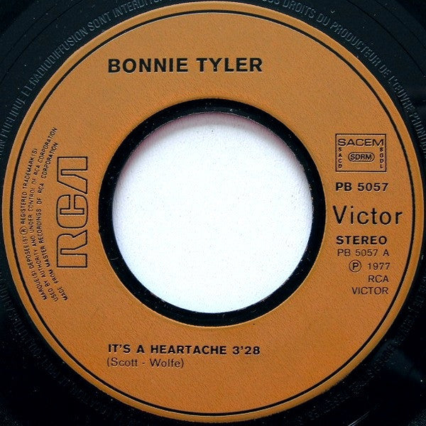 Bonnie Tyler : It's A Heartache (7", Single)