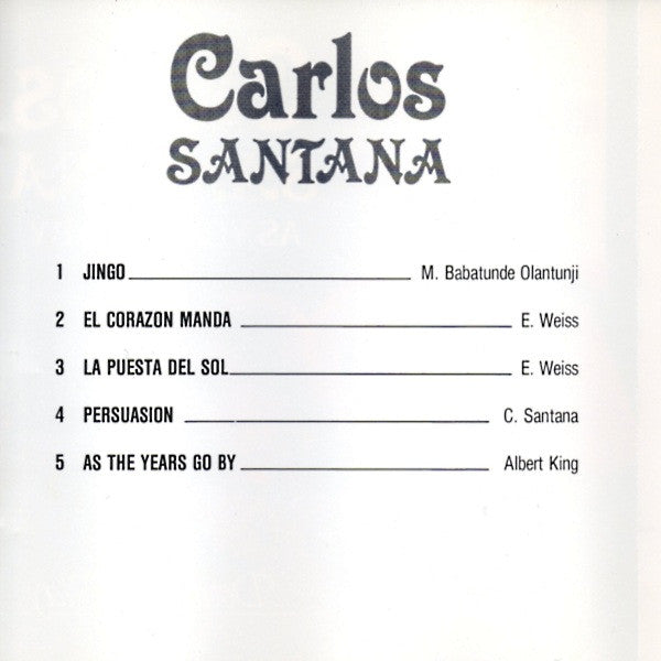 Carlos Santana : As Years Go By (CD, Comp)