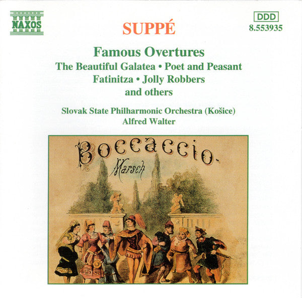 Franz von Suppé, Slovak State Philharmonic Orchestra, Košice, Alfred Walter : Famous Overtures (CD, RE)