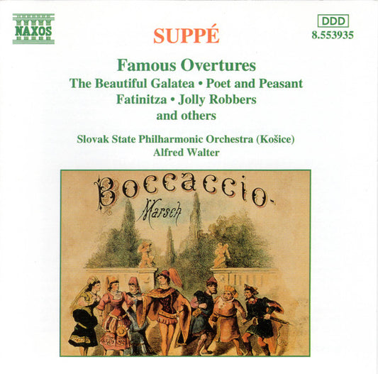 Franz von Suppé, Slovak State Philharmonic Orchestra, Košice, Alfred Walter : Famous Overtures (CD, RE)