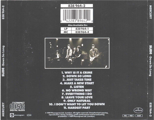 Slide (3) : Down So Long (CD, Album, Promo, PDO)