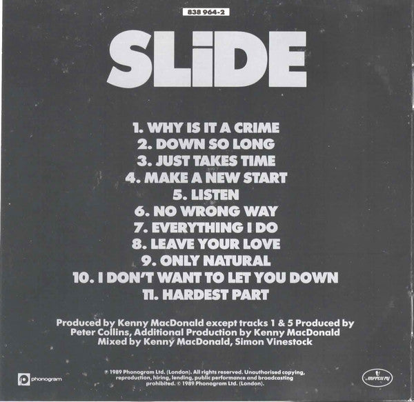 Slide (3) : Down So Long (CD, Album, Promo, PDO)