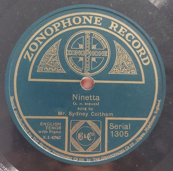 Sydney Coltham : Ninetta / Until (Shellac, 10", RP)