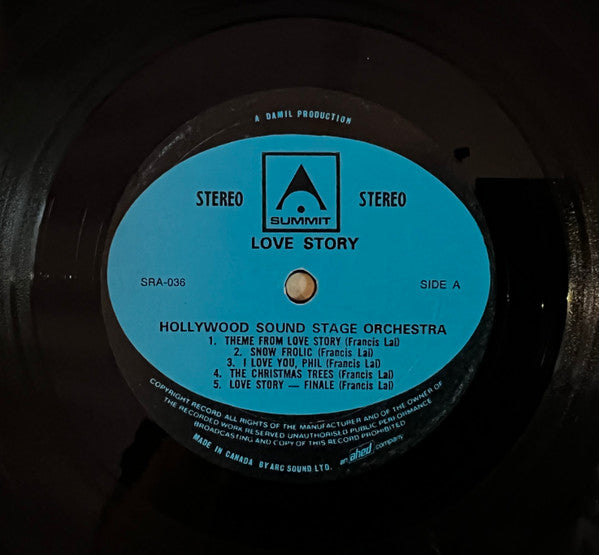 The Hollywood Sound Stage Orchestra : Love Story and other Romantic Film Themes (LP, Album)