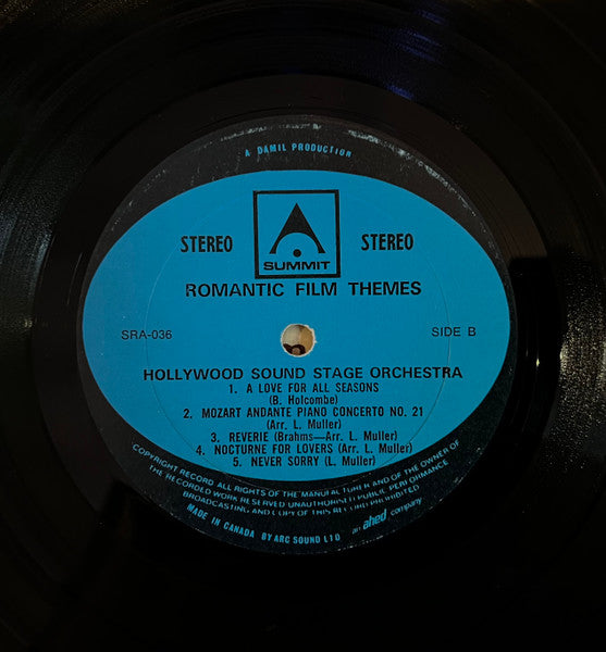 The Hollywood Sound Stage Orchestra : Love Story and other Romantic Film Themes (LP, Album)
