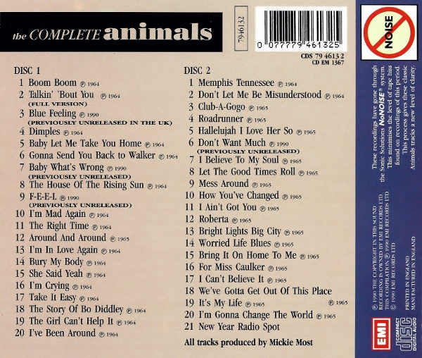 The Animals : The Complete Animals (2xCD, Comp, Mono)