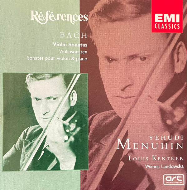 Bach*, Yehudi Menuhin, Louis Kentner, Wanda Landowska : Violin Sonatas (2xCD, Comp, Mono, RM)