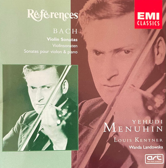 Bach*, Yehudi Menuhin, Louis Kentner, Wanda Landowska : Violin Sonatas (2xCD, Comp, Mono, RM)