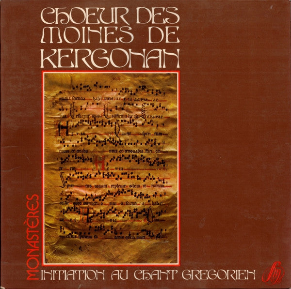 Chœur Des Moines De Kergonan : Initiation Au Chant Gregorien (LP, Album)