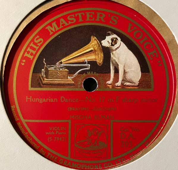 Mischa Elman : Hungarian Dance – No. 17 / Rondino (Shellac, 10")