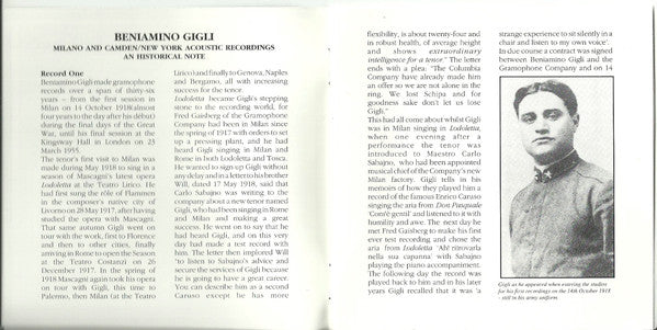 Beniamino Gigli : The Complete Operatic Acoustical Recordings (Milano 1918 - New York/Camden 1923) (2xCD, Comp, Mono)