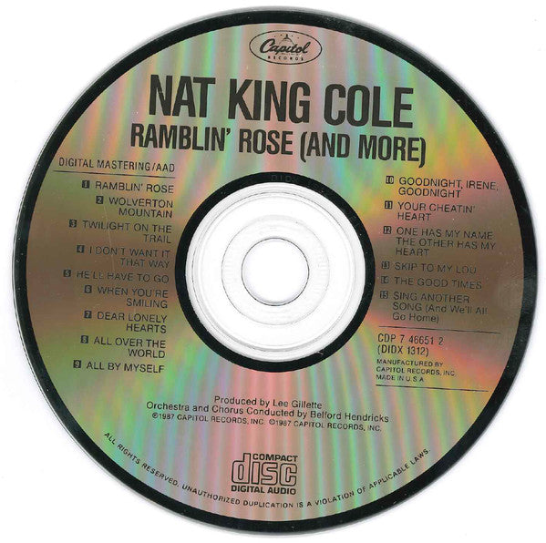 Nat King Cole : Ramblin' Rose (And More) (CD, Album, RE, DAD)