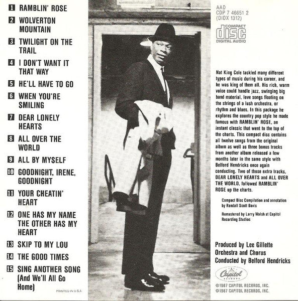 Nat King Cole : Ramblin' Rose (And More) (CD, Album, RE, DAD)
