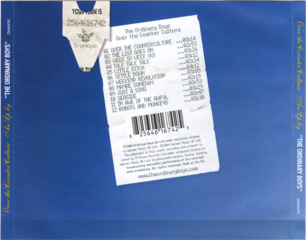The Ordinary Boys : Over The Counter Culture (CD, Album)