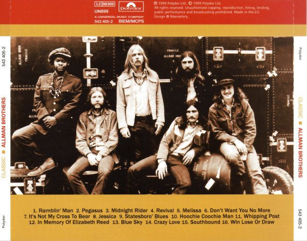 Allman Brothers* : Classic Allman Brothers (CD, Comp, RE, RM)