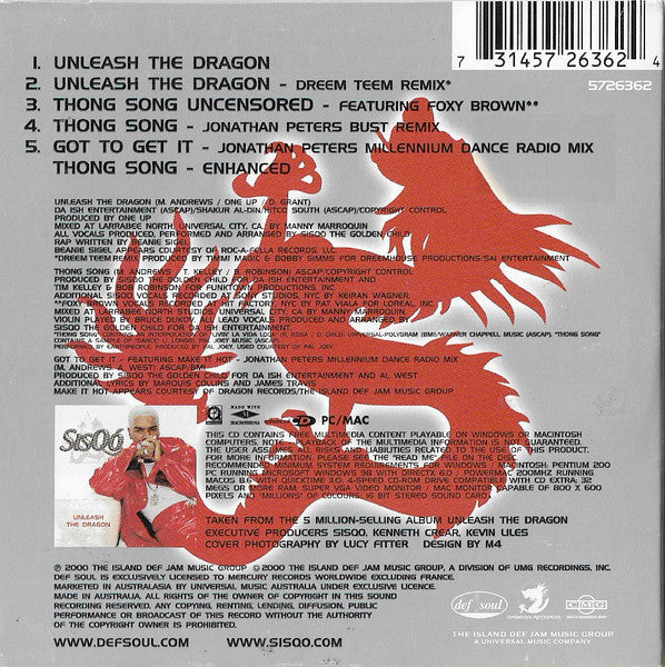 Sisqó* : Unleash The Dragon (CD, Maxi, Enh, CD2)