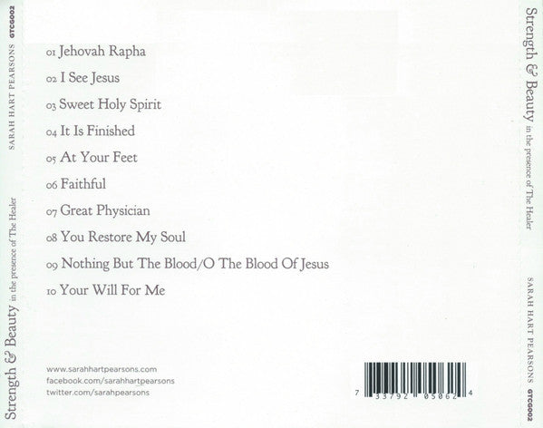 Sarah Hart Pearsons : Strength & Beauty In The Presence Of The Healer (CD, Album)