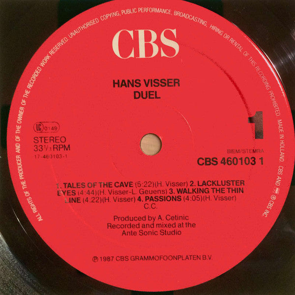 Hans Visser : Duel (LP, Album)