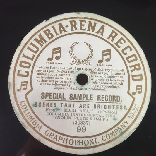 Morgan Kingston / Columbia Instrumental Trio : The Kerry Dance / Scenes That Are Brightest (Shellac, 12", Promo)