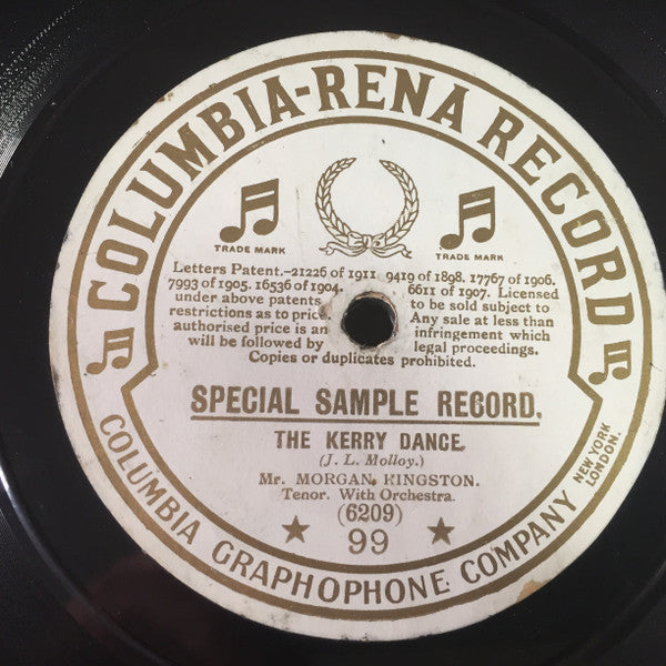 Morgan Kingston / Columbia Instrumental Trio : The Kerry Dance / Scenes That Are Brightest (Shellac, 12", Promo)