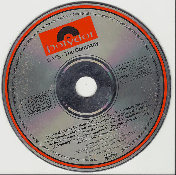 "Cats" Original London Cast : Cats (2xCD, Album, RE)