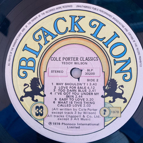 Teddy Wilson : Cole Porter Classics (LP, Album)